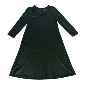 Garnet Hill size XS green long sleeve tshirt dress